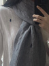 Polo Ralph Lauren 拉夫勞倫  男女同款 經(jīng)典款絞花編結圍巾RL53379 020-灰色 ONE 曬單實(shí)拍圖