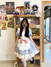 貓咪餐廳lolita女仆連衣裙cos服裝二次元圍裙日系洛麗塔可愛(ài)女裝 藍色套裝 S 曬單實(shí)拍圖