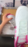 adidas男女小童HOOPS 3.0 K休閑籃球板鞋兒童阿迪達斯   白色/祈福粉/脈沖洋紅   38 曬單實(shí)拍圖