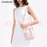 CHARLES&KEITH大容量絎縫菱格鏈條單肩包水桶包包女包生日禮物CK2-10701506 曬單實(shí)拍圖