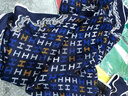恒源祥絲巾女絲絨三角春秋薄款百搭護(hù)頸柔軟圍巾小領(lǐng)巾韓版外搭小披肩 H藏青 曬單實(shí)拍圖