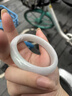 商朝翡翠手鐲女玉手鐲緬甸糯冰種天然A貨玉鐲子 圈口55-56（附國檢證書(shū)） 曬單實(shí)拍圖