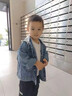 G.DUCKKIDS小黃鴨男童牛仔外套春秋25洋氣秋裝韓版嬰兒童上衣男寶寶童裝夾克 后背刺繡牛仔外套 不帶帽繩 90 碼建議身高80-90cm 曬單實(shí)拍圖