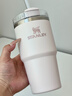 STANLEY吸管杯辦公室居家車(chē)載大容量保溫保高顏值冷水杯 米白色-591ML 曬單實(shí)拍圖