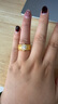 六桂福珠寶中古鴿子蛋黃金戒指女足金鑲嵌鋯石求婚結(jié)婚指環(huán)生日禮物 約2.50g【14圈號(hào)】配證書 曬單實(shí)拍圖