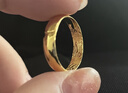 菜百首飾 黃金戒指 足金拋光情侶款活圈素面戒指（單）10-12號 足金 約3.40g 曬單實(shí)拍圖
