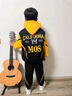 G.DUCKKIDS童裝男童套裝秋冬季加絨加厚大兒童服裝男孩冬裝衛衣棉馬甲三件套 黑色三件套 150 建議身高140-150cm11-12歲 曬單實(shí)拍圖