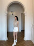 NOSSKISS高檔牛皮小白鞋女厚底增高款秋季最新款休閑百搭松糕鞋系帶板鞋 米色 【精美禮盒裝】 37 【標準碼】 曬單實拍圖