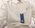 海瀾之家（HLA）衛(wèi)衣男25新款硅膠小標(biāo)撞色拼接翻領(lǐng)長袖男秋季 米白J8 L 175/92A 推薦137~150斤 曬單實拍圖