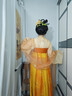 重回漢唐長(cháng)安渡原創(chuàng  )唐制齊胸破裙套裝國風(fēng)漢服女款春夏 上淺黃下橘黃齊胸套裝/預售45天 L 165 曬單實(shí)拍圖