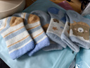 十月結晶嬰兒襪子珊瑚絨秋冬季保暖男女寶寶中筒棉襪透氣兒童襪 曬單實(shí)拍圖