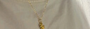 中國黃金（CHINA GOLD）黃金項鏈女士足金小金魚吊墜純金生日禮物送女友老婆 足金小金魚吊墜約0.5g*配銀鏈 曬單實拍圖