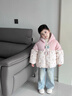 班喜迪女童棉服冬季2025新款洋氣兒童加絨夾棉外套寶寶加厚棉衣小童冬裝 粉色 100 cm 曬單實(shí)拍圖