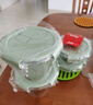 希樂(lè )扣Cilock玻璃湯碗家用帶蓋湯杯便攜密封學(xué)生上班族飯盒微波爐北歐綠湯碗*2 曬單實(shí)拍圖