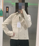 AAISUP美式復古翻領(lǐng)古早長(cháng)袖外套女2025年秋季新款百搭顯瘦短款修身夾克 米白色 S 曬單實(shí)拍圖