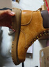 駱駝（CAMEL）【王俊凱同款】馬丁靴男鞋秋冬2025新款大黃靴女戶(hù)外工裝登山靴子 G13W379132 金黃色 41 曬單實(shí)拍圖