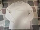 布先生小高領(lǐng)加厚保暖長(cháng)袖打底T恤男秋冬打底衫 象牙白 M/170  曬單實(shí)拍圖