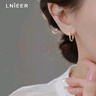 Lnieer999足銀耳環(huán)女耳圈莫比烏斯耳扣圈圈耳飾品氣質(zhì)耳釘2025新款爆款 金色莫比烏斯環(huán)耳圈【999足銀】 曬單實(shí)拍圖