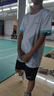 kawasaki川崎兒童羽毛球服套裝夏款運動(dòng)速干短袖T恤訓練服A4806 白黑 150  曬單實(shí)拍圖
