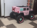 爵士酷派兒童電動(dòng)車(chē)牧馬人四驅越野車(chē)可坐大人男女孩四輪汽車(chē)寶寶玩具童車(chē) 至尊+粉色+皮座+發(fā)光軟輪+12V14A超威電瓶 曬單實(shí)拍圖
