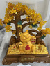 搖錢(qián)樹(shù)金色發(fā)財樹(shù)擺件招財金蟾聚寶盆店鋪客廳裝飾辦公室開(kāi)業(yè)禮物 迎客招財小號（29*14*30cm） 曬單實(shí)拍圖