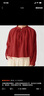 無(wú)印良品 MUJI IDEE 女式 強捻長(cháng)袖襯衫女士襯衣內搭春秋GAD04C4S 深紅色 L （165/88A） 曬單實(shí)拍圖