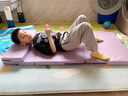 奧匹小學(xué)生午睡墊兒童午休睡覺(jué)折疊墊子辦公室打地鋪防潮午睡地墊 常規珍珠綿 150x60x5cm紫色XCZ01 曬單實(shí)拍圖
