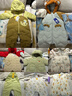 歐孕（OUYUN）嬰兒羽絨服連體衣冬季寶寶外出衣服保暖春夏裝白鴨絨哈衣爬服 兔子花園【保暖90白鴨絨】 90cm 曬單實(shí)拍圖