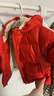 papa【三防】爬爬冬新品兒童羽絨服男女童防寒羽絨外套抗菌抗靜電 紅色 110 曬單實(shí)拍圖