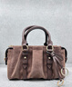 CHARLES&KEITH25冬新品復古絨面小方包波士頓包CK2-30671820-1 Mocha Brown摩卡棕 S 曬單實(shí)拍圖