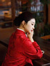 紀覓敬酒服  新娘復古感新中式結婚紅色套裝長(cháng)袖訂婚回門(mén)宴會(huì )禮服 酒紅色 M 曬單實(shí)拍圖