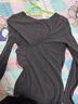 例外（EXCEPTION）新中式【TAK L.聯(lián)名】春季款氣質(zhì)拼接不對稱(chēng)毛針織衫女修身上衣 深灰/98 M 曬單實(shí)拍圖