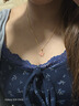 中國黃金粉粉桃花黃金項鏈女999足金吊墜生日禮物送女朋友老婆 吊墜+足金鏈【約2.7g】 曬單實(shí)拍圖