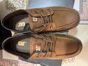 卡特頭層牛皮男鞋休閑鞋帆船鞋防水皮鞋英倫超輕軟底圓頭馬克鞋 咖色 43 皮鞋尺 曬單實(shí)拍圖