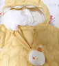 巴拉巴拉童裝嬰兒連體衣輕薄羽絨服寶寶衣服2025冬裝抱衣爬服男童女童萌趣 黃色雪人-白鴨絨 90 cm-充絨量47g 曬單實(shí)拍圖
