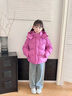 波司登（BOSIDENG）25新款羽絨服女童短款90絨5A抗菌絨連帽泡芙保暖外套T250243102Q 覆盆子紅1897-趨勢推薦 130 /64 約115-130cm 26kg 曬單實(shí)拍圖