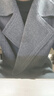 太平鳥(niǎo)男裝 明線(xiàn)毛呢大衣冬季雙排扣羊毛大衣呢子長(cháng)款雙面呢外套 灰色（合體）第三批 M 曬單實(shí)拍圖