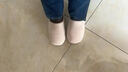 遠港日式靜音棉拖鞋女秋冬季2025新款室內家居地板拖防滑防臭棉拖鞋女 米色 38-39 【37-38】 曬單實(shí)拍圖