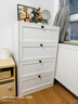 鋼信客廳臥室收納柜子儲物柜簡(jiǎn)約斗柜抽屜柜床尾柜四斗柜60cm-白色 曬單實(shí)拍圖