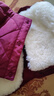 惜暖 羊毛護肩中老年皮毛一體護頸膀加厚保暖馬甲睡覺(jué)男女冬季羊絨坎肩 無(wú)領(lǐng)紫紅色(羊毛可拆卸) XL(建議120-140斤) 曬單實(shí)拍圖