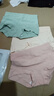 雅鹿純棉內褲女士平角褲中高腰抗菌收腹打底大碼胖mm全棉四角短褲 膚色+綠色+粉色 3條 XL /適合100-120斤 曬單實(shí)拍圖