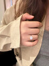 央創(chuàng)時(shí)尚中國黃金求婚訂婚戒指女士鉆戒1克拉莫桑鉆結(jié)婚情侶戒指女款銀925 曬單實(shí)拍圖