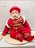 G.DUCKKIDS兒童漢服男童童裝男寶寶新年套裝女童保暖休閑時尚過年喜慶衣服 紅色 130 曬單實拍圖
