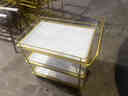 北歐移動(dòng)小推車(chē)高檔收納車(chē)酒店酒水車(chē)金色多層鐵藝餐車(chē)餐廳傳菜車(chē) 金色框+黑色生態(tài)板【高性?xún)r(jià)比商業(yè)優(yōu)選】 兩層【經(jīng)濟拆裝款加配橡膠輪】 曬單實(shí)拍圖