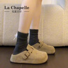 拉夏貝爾女鞋勃肯鞋女新款包頭一腳蹬百搭休閑鞋半托鞋子女SLX216 沙色 39 曬單實(shí)拍圖