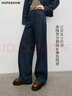 紅袖復古水洗牛仔褲2025秋季新款女裝撞色破縫線(xiàn)又a又颯百搭香蕉長(cháng)褲 深牛仔藍072 M 曬單實(shí)拍圖