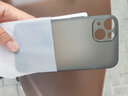 奶小鴨 適用蘋果13手機(jī)殼 iphone13保護(hù)套鏡頭全包超薄透明磨砂防摔軟殼男女款 深空黑 曬單實(shí)拍圖