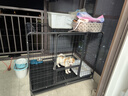 金毛狗籠子大型犬帶廁所拉布拉多狗籠中型犬室內寵物狗籠子加粗 黑 方管框架【125*95*108】 曬單實(shí)拍圖