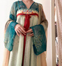 重回漢唐春辰錦原創(chuàng)唐制復原齊胸襦裙套裝披帛漢服女裝 上藍下綠齊胸套裝/現貨 L 165 曬單實拍圖