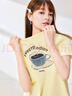 IEF/愛(ài)依服短袖上衣2025夏季新款韓版時(shí)尚通勤氣質(zhì)休閑百搭T恤女 淺黃 M 曬單實(shí)拍圖